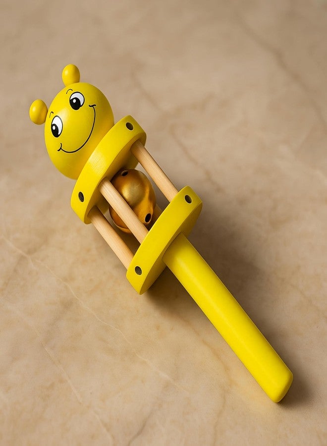 Vemlons Wooden Toy jhunjhuna Wooden Wooden Non Toxic Colourful Rattle Toys for New Born Baby, Musical Infant Toy, / Dugi Dugi Rattle Sweet Cuddle Infant of JhunJhuna - Image 2